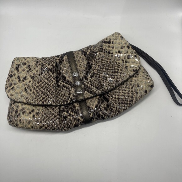 Brighton Nolita Shimmer Snakeskin Leather Wristlet N W/Out Tags - Picture 1 of 8
